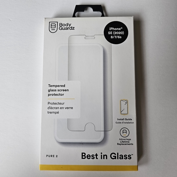 iPhone SE/8/7/6s - BodyGuardz Pure 2 Screen Protector - Picture 3 of 3